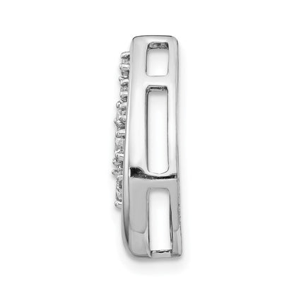 14K Weißgold Anhänger mit 0,375 ct. echten Diamanten, ausgefallene Tropfenform