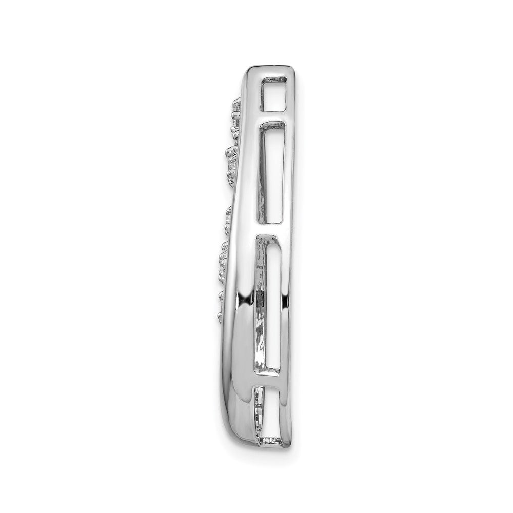 14K Weißgold Anhänger mit 0,5 ct. echtem Diamant in ausgefallener Tropfenform