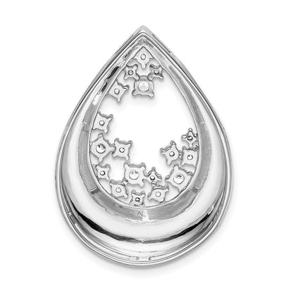 14K Weißgold Anhänger mit 0,5 ct. echtem Diamant in ausgefallener Tropfenform