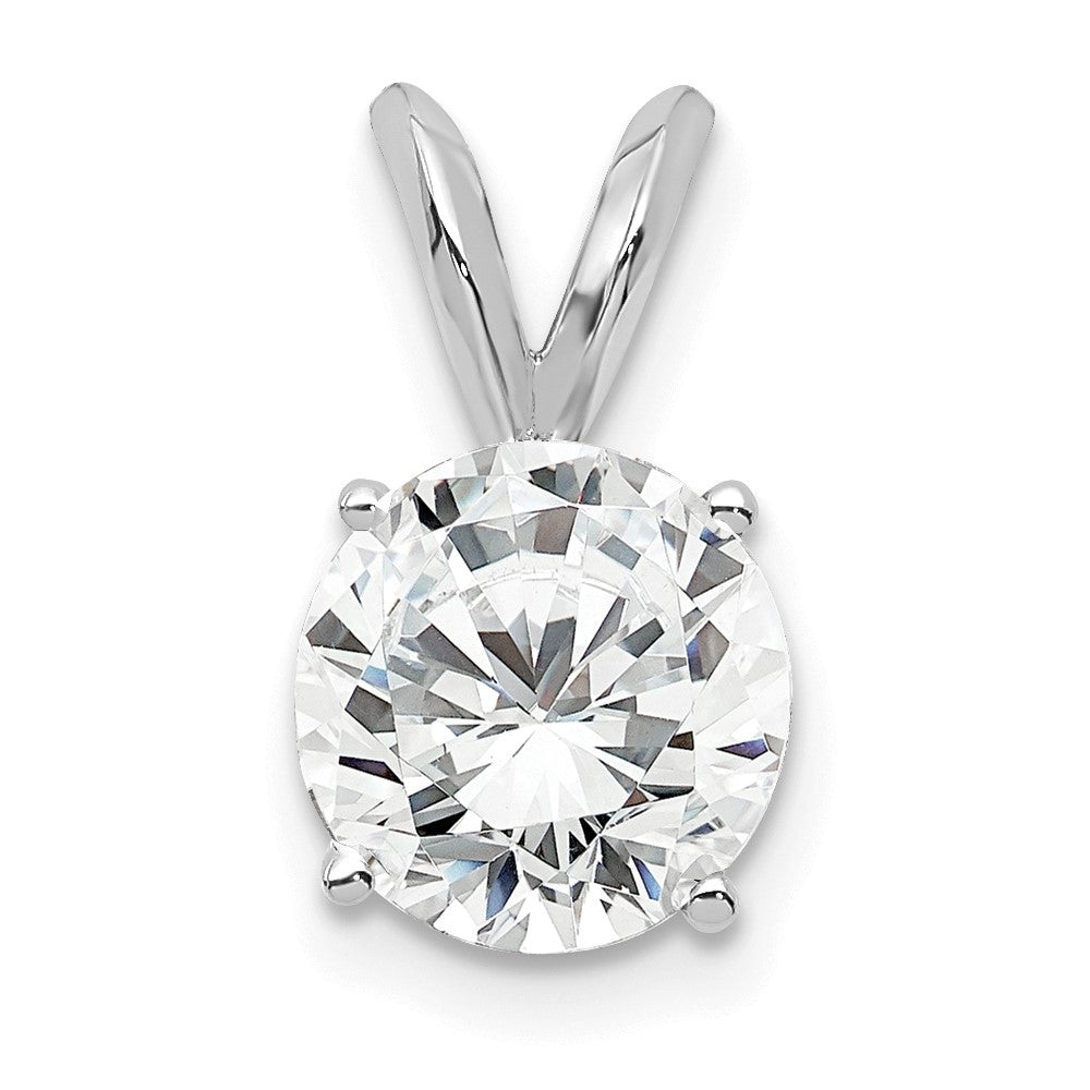 14K Weißgold 1 ct. Laborgezüchteter Diamant VS+ F+ Rundschliff Komplett-Vierkrappen-Solitär-Anhänger