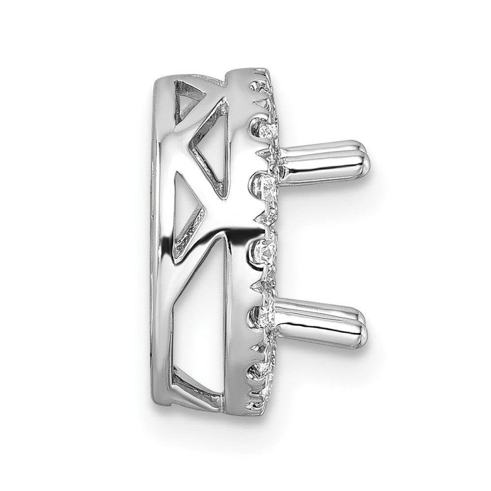 14K Weißgold 2,5 ct. Laborgezüchteter Diamant VS/SI+ G+ Rund Halo Kette Gleitanhänger