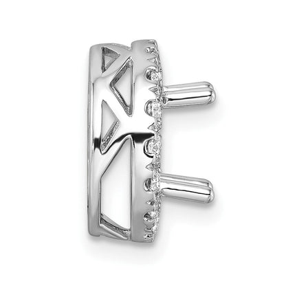 14K Weißgold 2,5 ct. Laborgezüchteter Diamant VS/SI+ G+ Rund Halo Kette Gleitanhänger