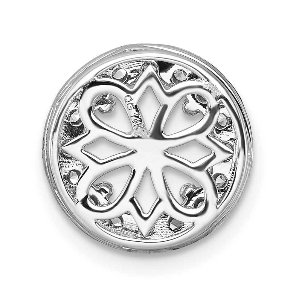 14K Weißgold 2,5 ct. Laborgezüchteter Diamant VS/SI+ G+ Rund Halo Kette Gleitanhänger