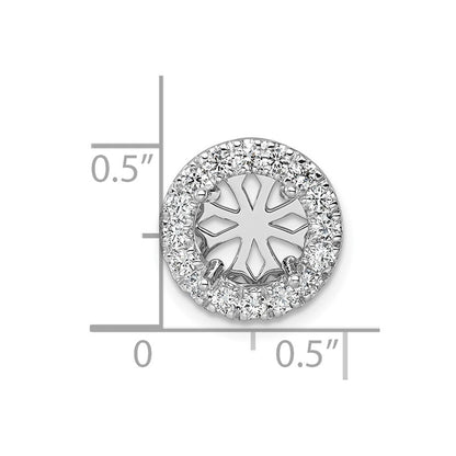 14K Weißgold 2,5 ct. Laborgezüchteter Diamant VS/SI+ G+ Rund Halo Ketten-Gleitanhänger