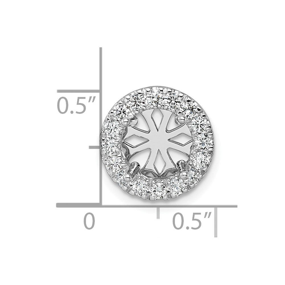14K Weißgold 2,5 ct. Laborgezüchteter Diamant VS/SI+ G+ Rund Halo Kette Gleitanhänger