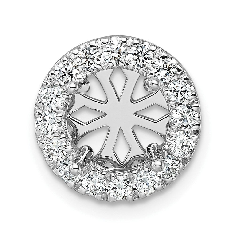 14K Weißgold 2,5 ct. Laborgezüchteter Diamant VS/SI+ G+ Rund Halo Ketten-Gleitanhänger