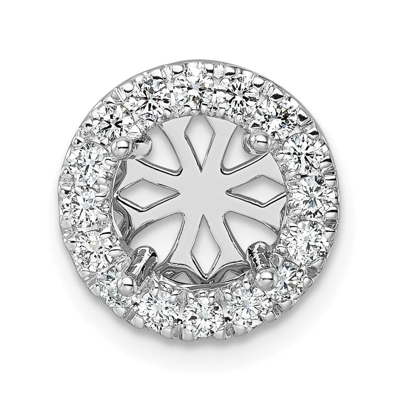 14K Weißgold 2,5 ct. Laborgezüchteter Diamant VS/SI+ G+ Rund Halo Ketten-Gleitanhänger