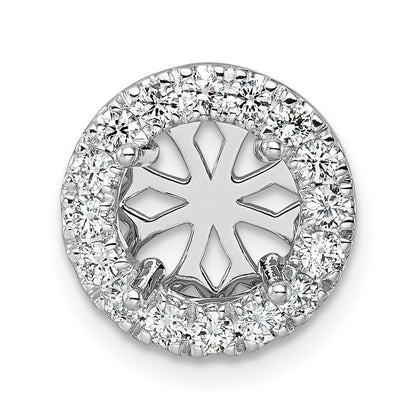 14K Weißgold 2,5 ct. Laborgezüchteter Diamant VS/SI+ G+ Rund Halo Kette Gleitanhänger