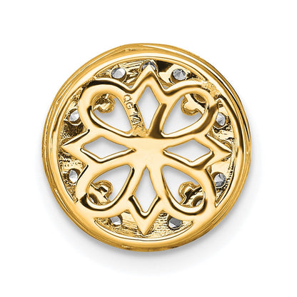 14K Gelbgold 0,5 ct. Labordiamant VS/SI+ G+ Rund Halo Ketten-Gleitanhänger