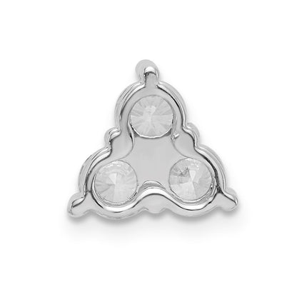 14K Weißgold Labor-Diamant VS/SI FGH Dreistein-Dreieck-Anhänger