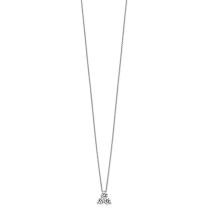14K Weißgold True Origin 3/4 Karat Im Labor Gezüchtet Diamant Vs D E F Dreistein 18 Zoll Halskette