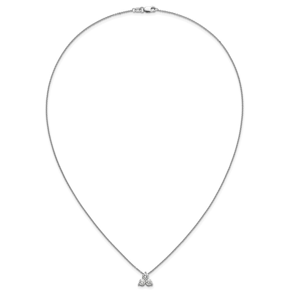 14K Weißgold True Origin 3/4 Karat Im Labor Gezüchtet Diamant Vs D E F Dreistein 18 Zoll Halskette