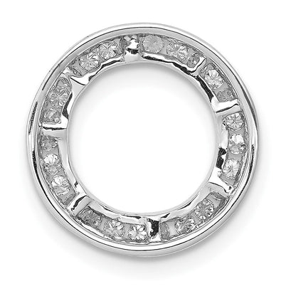 14K Weißgold Labor-Diamant VS/SI+ G+ Kreis-Anhänger