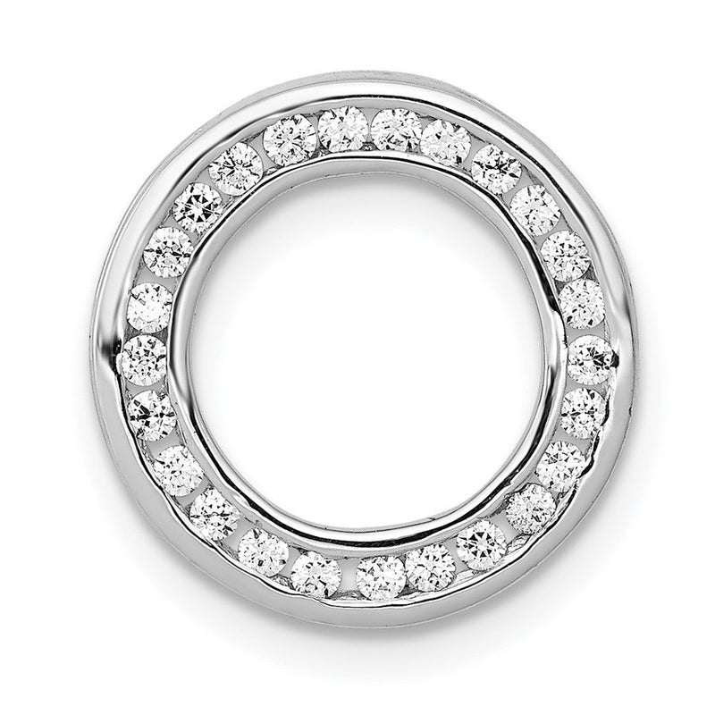 14K Weißgold Labor-Diamant VS/SI+ G+ Kreis-Anhänger
