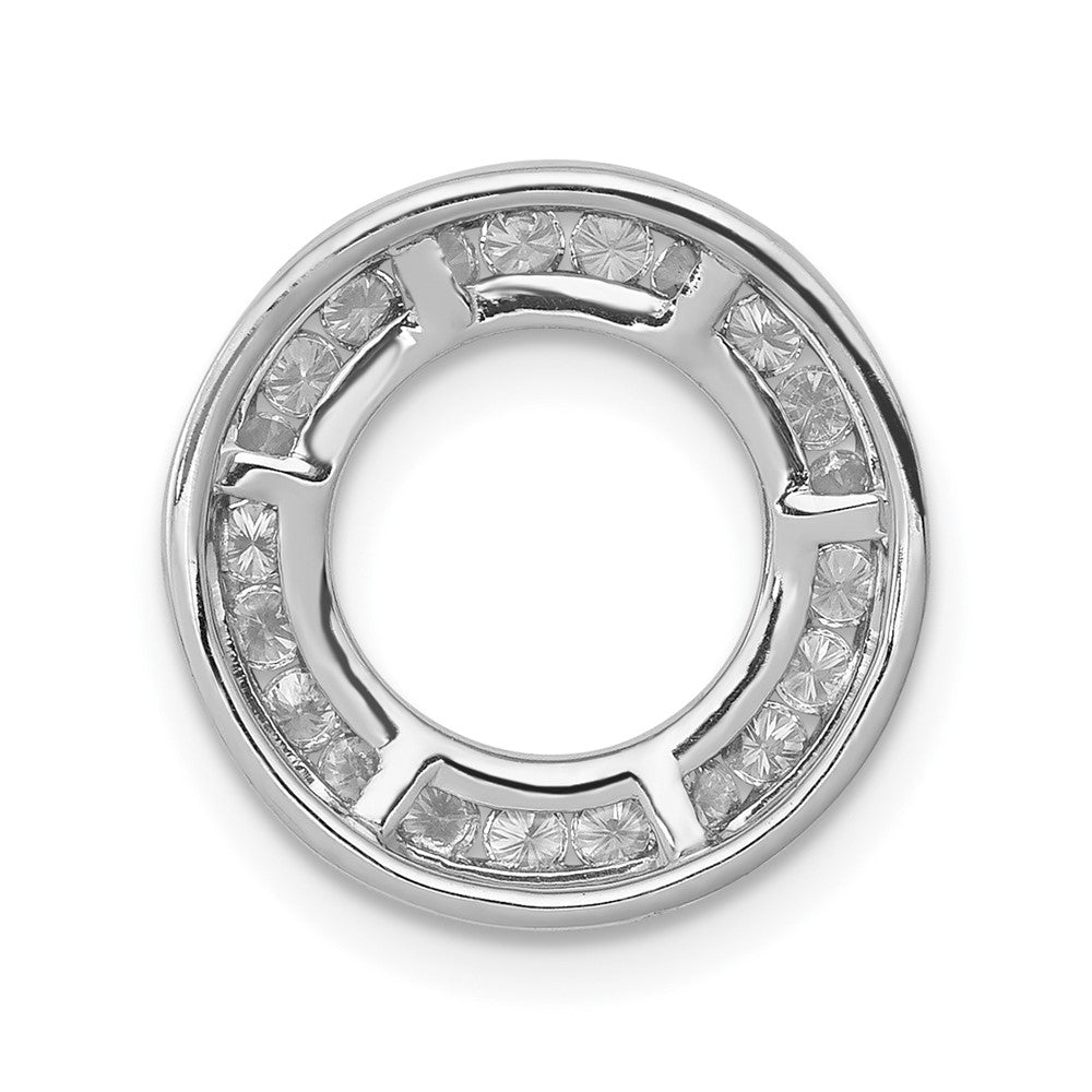 14K Weißgold Laborgezüchteter Diamant VS/SI+ G+ Kreisanhänger