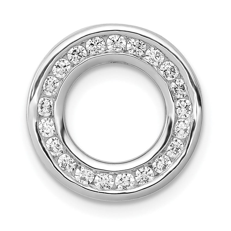 14K Weißgold Laborgezüchteter Diamant VS/SI+ G+ Kreisanhänger