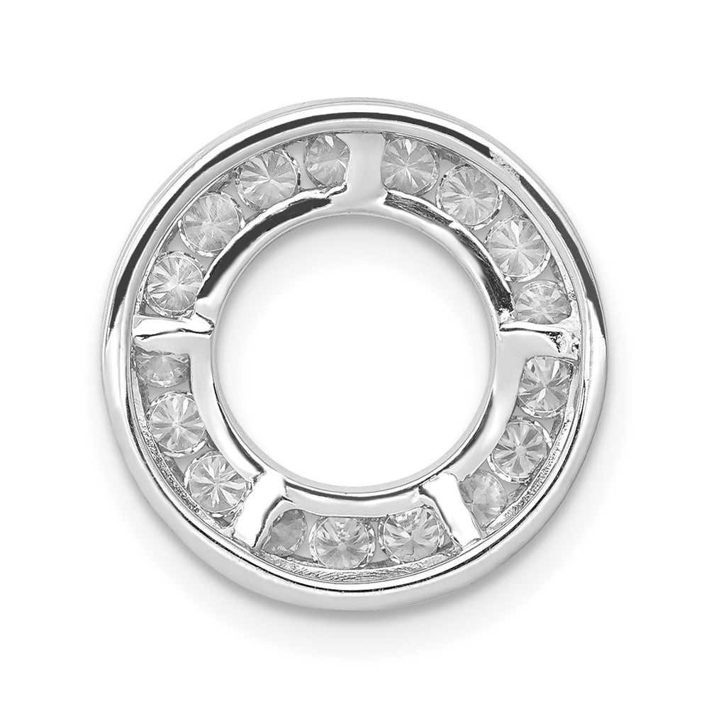 14K Weißgold Kreis-Anhänger mit im Labor gezüchteten Diamanten VS/SI FGH