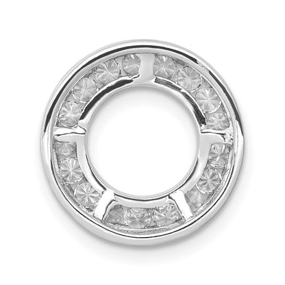 14K Weißgold Kreis-Anhänger mit im Labor gezüchteten Diamanten VS/SI FGH