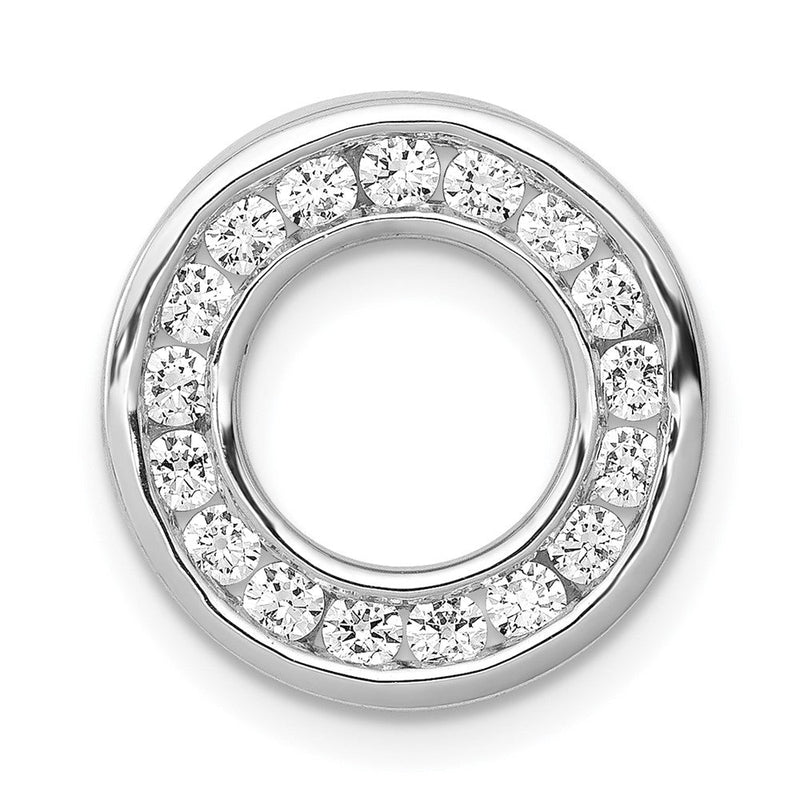 14K Weißgold Kreis-Anhänger mit im Labor gezüchteten Diamanten VS/SI FGH