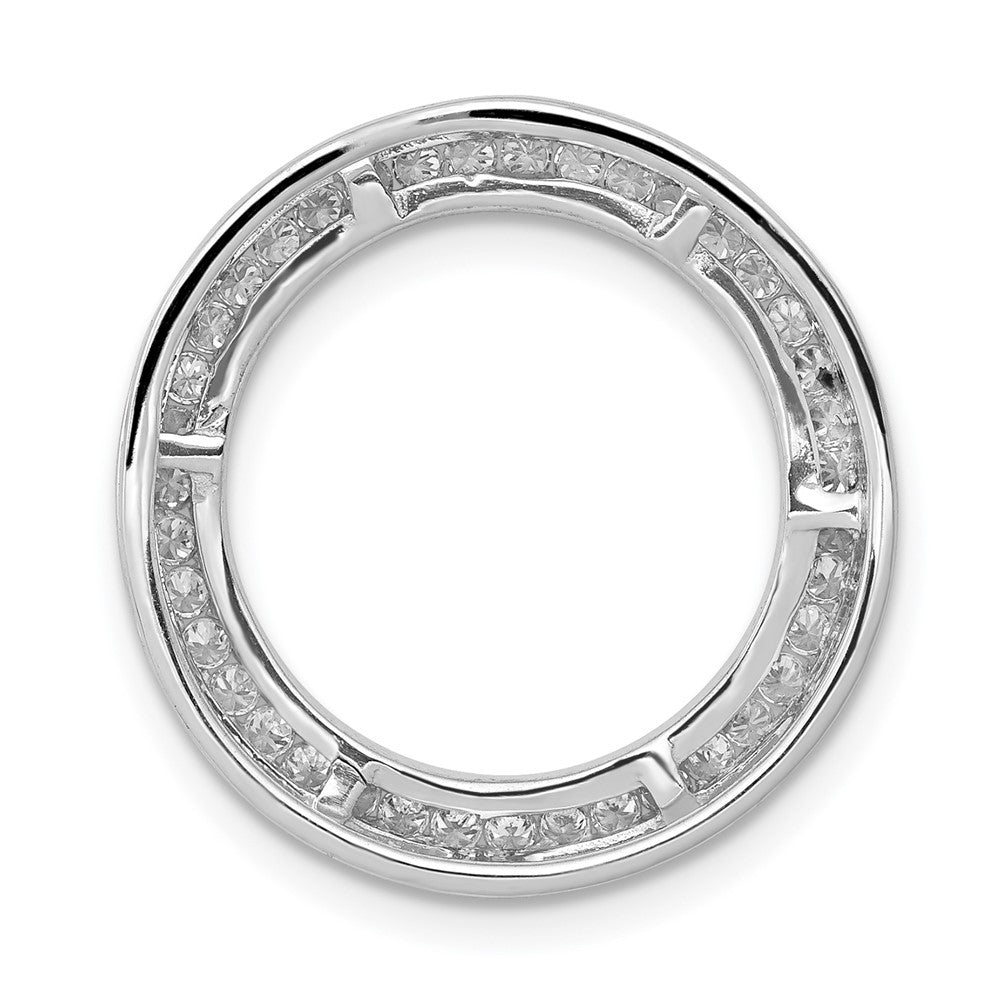 14K Weißgold Kreis-Kettenanhänger mit 0,375 ct. im Labor gezüchteten Diamanten, VS/SI+ G+
