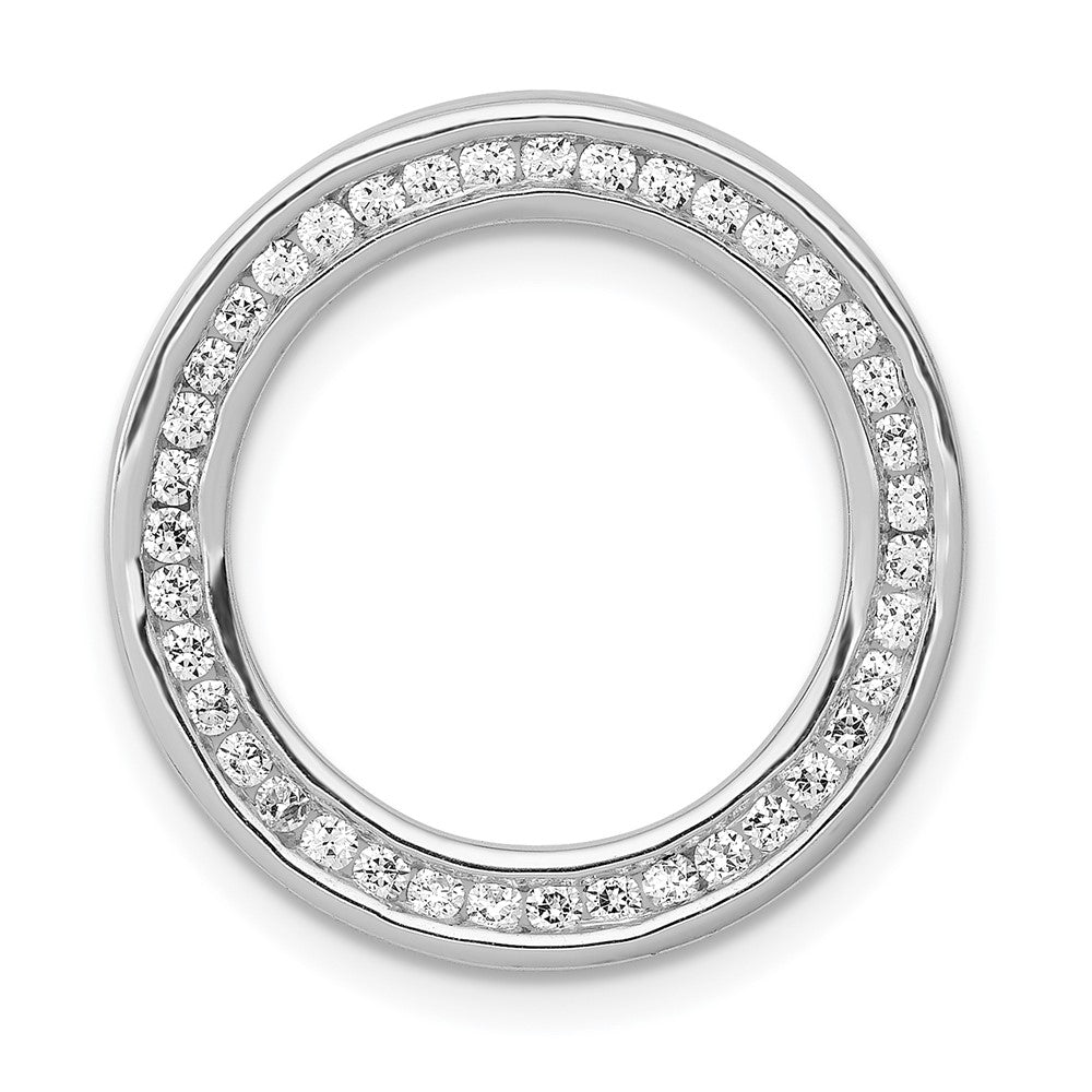 14K Weißgold Kreis-Kettenanhänger mit 0,375 ct. im Labor gezüchteten Diamanten, VS/SI+ G+
