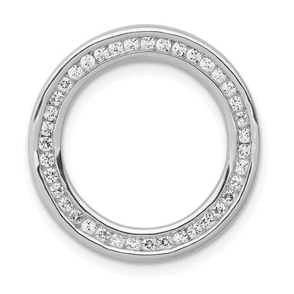 14K Weißgold Kreis-Kettenanhänger mit 0,375 ct. im Labor gezüchteten Diamanten, VS/SI+ G+