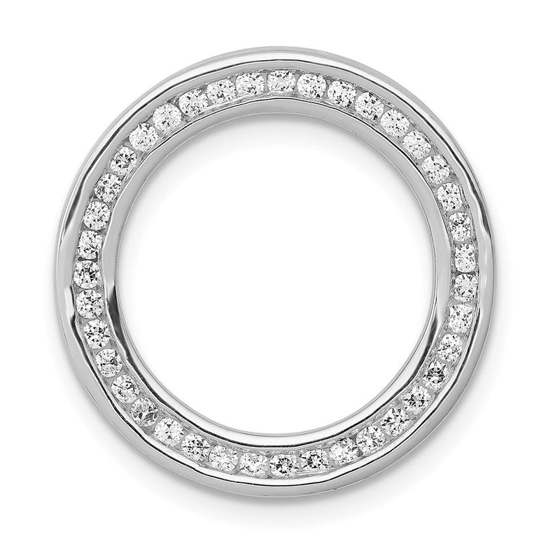 14K Weißgold Kreis-Kettenanhänger mit 0,375 ct. im Labor gezüchteten Diamanten, VS/SI+ G+