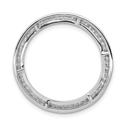 14K Weißgold Kreis-Kettengleitanhänger mit 0,5 ct. Labor-gezüchteten Diamanten VS/SI+ G+