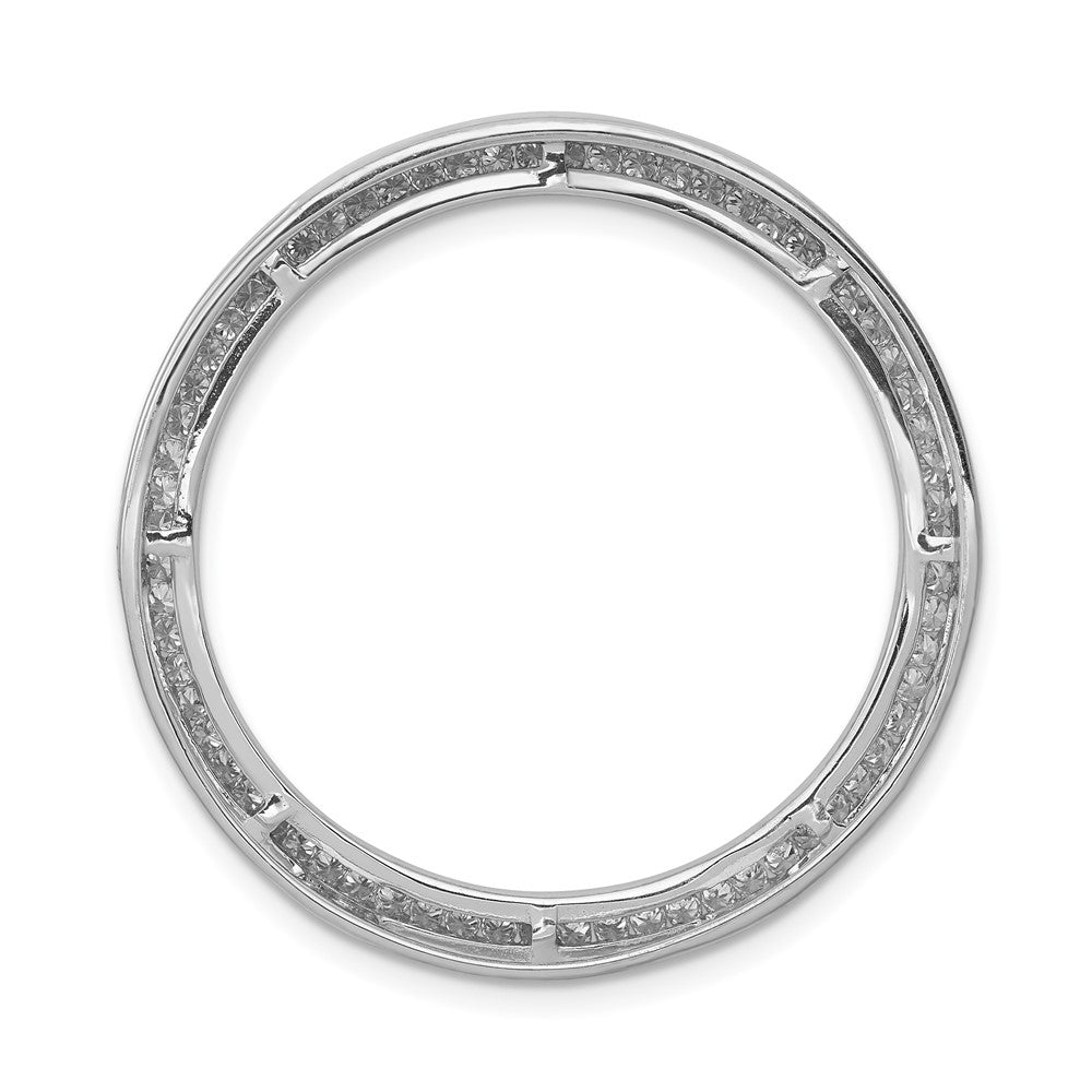 14K Weißgold Laborgezüchteter Diamant VS/SI+ G+ Kreis-Anhänger