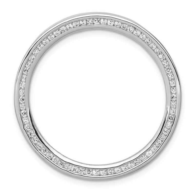 14K Weißgold Laborgezüchteter Diamant VS/SI+ G+ Kreis-Anhänger