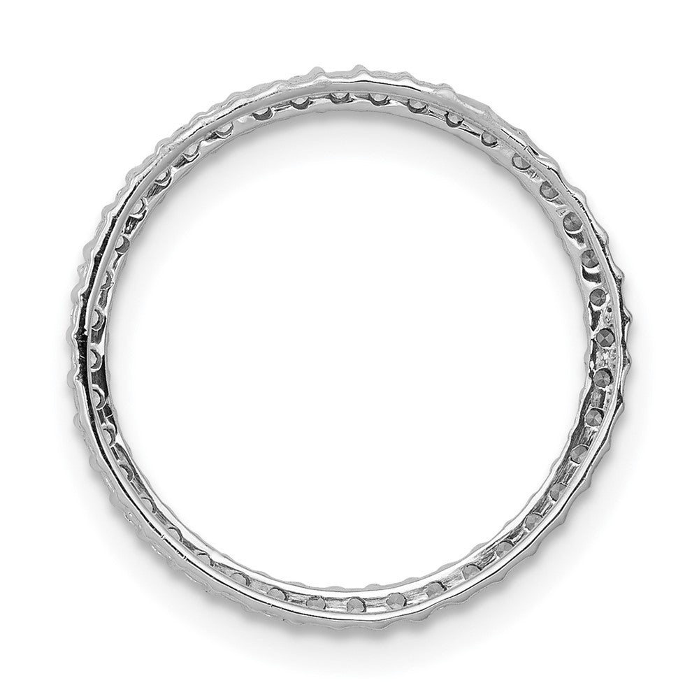 14K Weißgold 1/4ct. Echt Diamant Kreis Kette Anhänger