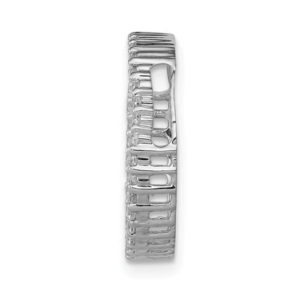 14K Weißgold Kreis-Kettenanhänger mit 0,33 ct. Labor-gezüchteten Diamanten VS/SI+ G+ zum Aufgleiten