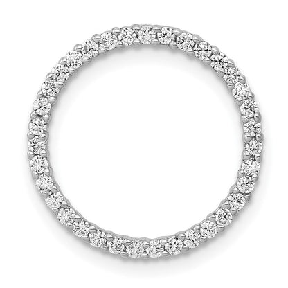 14K Weißgold 1/3ct. Echt Diamant Kreis Kette Anhänger