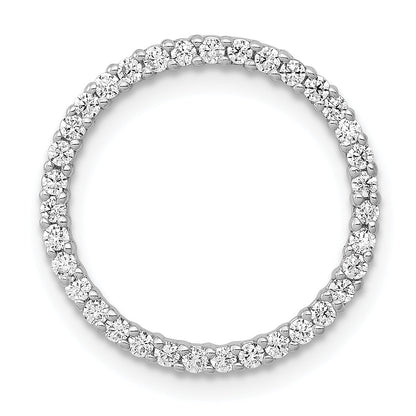 14K Weißgold Kreis-Kettenanhänger mit 0,33 ct. Labor-gezüchteten Diamanten VS/SI+ G+ zum Aufgleiten