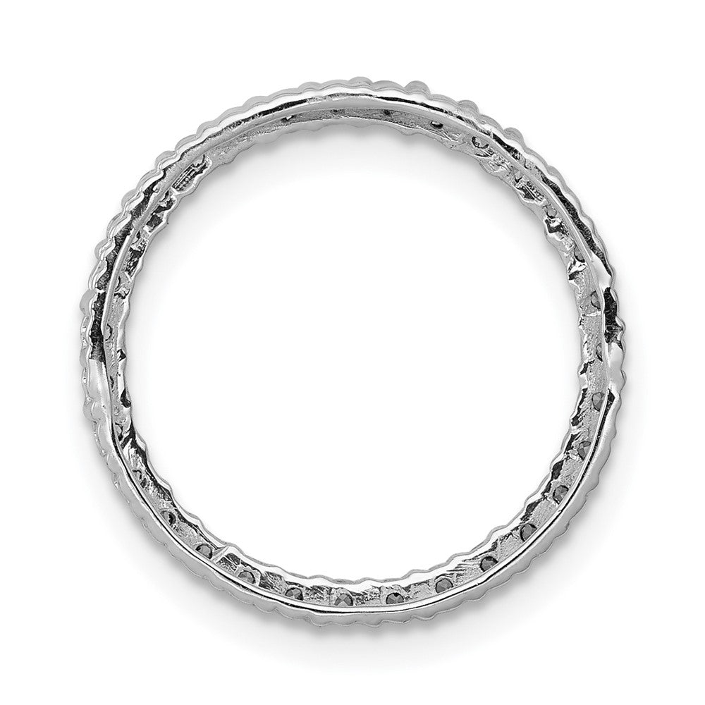 14K Weißgold 3/8ct. Echt Diamant Kreis Kette Anhänger