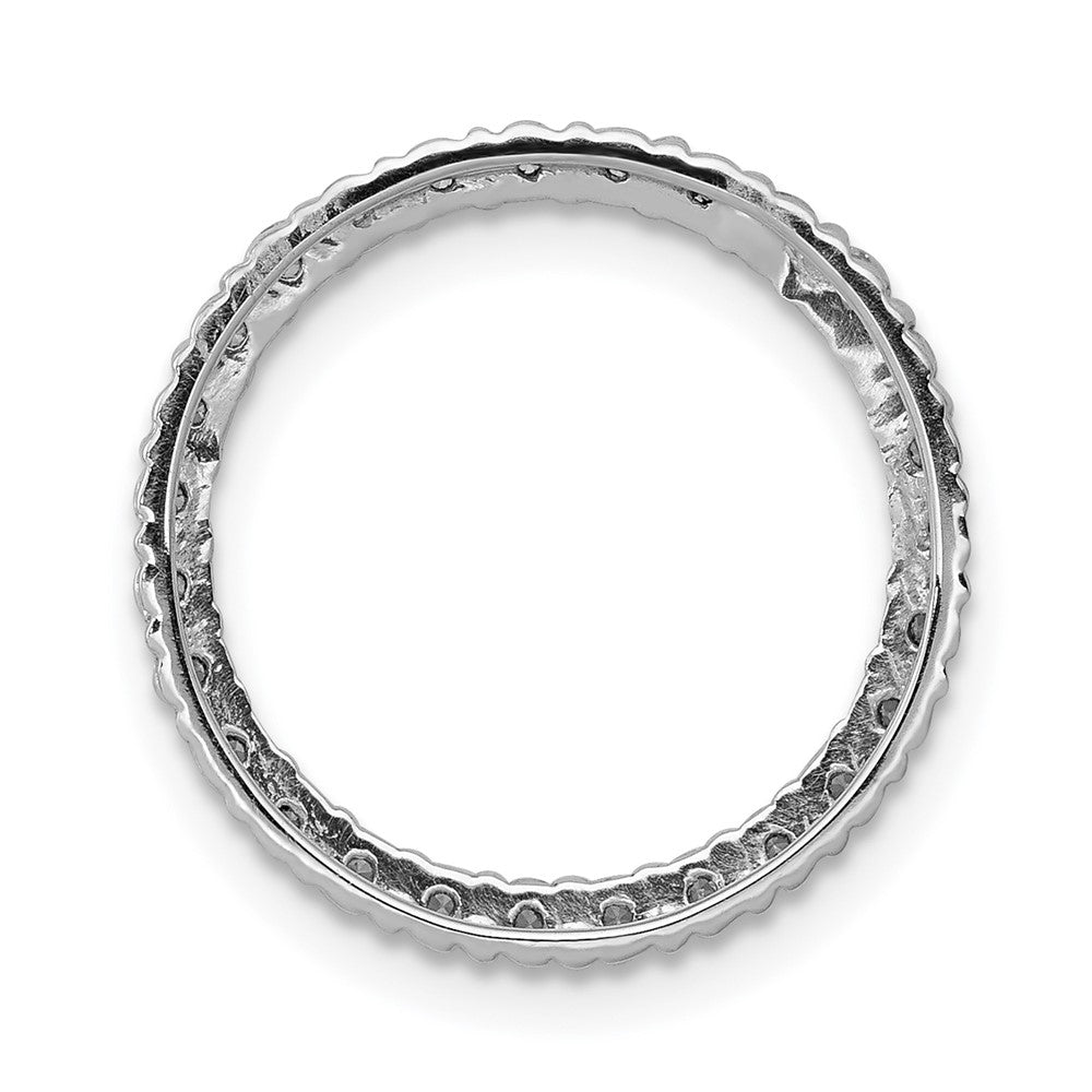 14K Weißgold 1/2ct. Echt Diamant Kreis Kette Anhänger