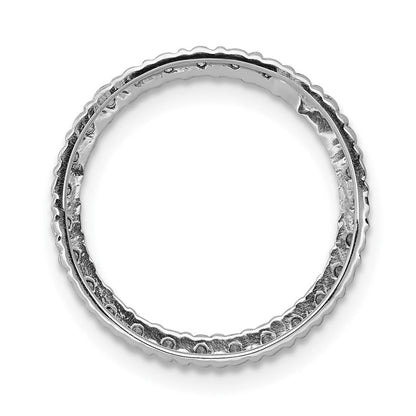 14K Weißgold 1/2ct. Echt Diamant Kreis Kette Anhänger
