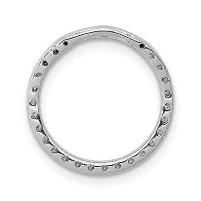 14K Weißgold 1/4ct. Echt Diamant Kreis Kette Anhänger