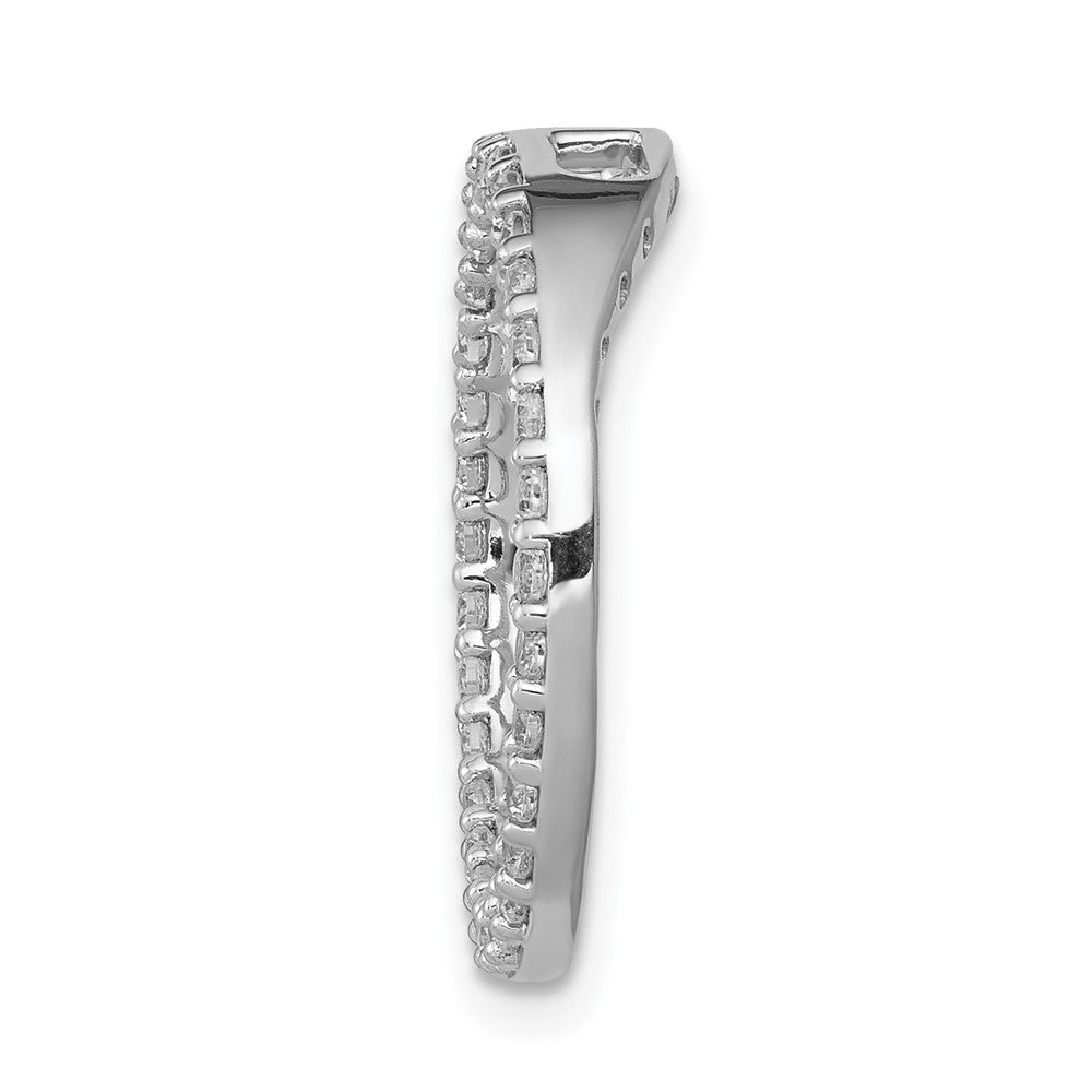 14K Weißgold Kreis-Kettenanhänger mit 0,5 ct. im Labor gezüchteten Diamanten VS/SI+ G+