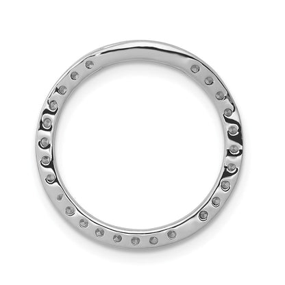 14K Weißgold Kreis-Kettenanhänger mit 0,5 ct. im Labor gezüchteten Diamanten VS/SI+ G+