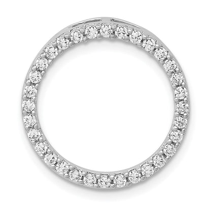14K Weißgold Kreis-Kettenanhänger mit 0,5 ct. im Labor gezüchteten Diamanten VS/SI+ G+