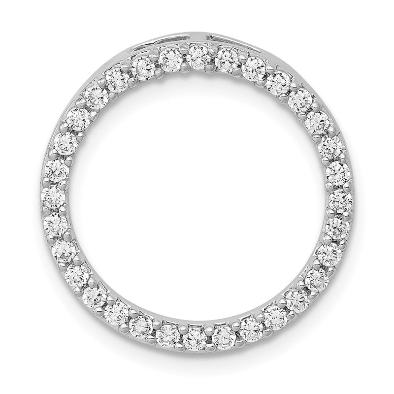 14K Weißgold Kreis-Kettenanhänger mit 0,5 ct. im Labor gezüchteten Diamanten VS/SI+ G+