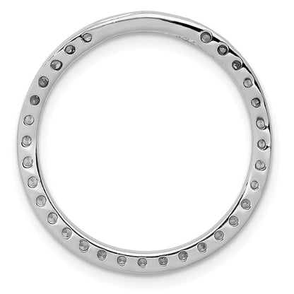 14K Weißgold Kreis-Kettenanhänger mit 0,75 ct. im Labor gezüchteten Diamanten VS/SI+ G+