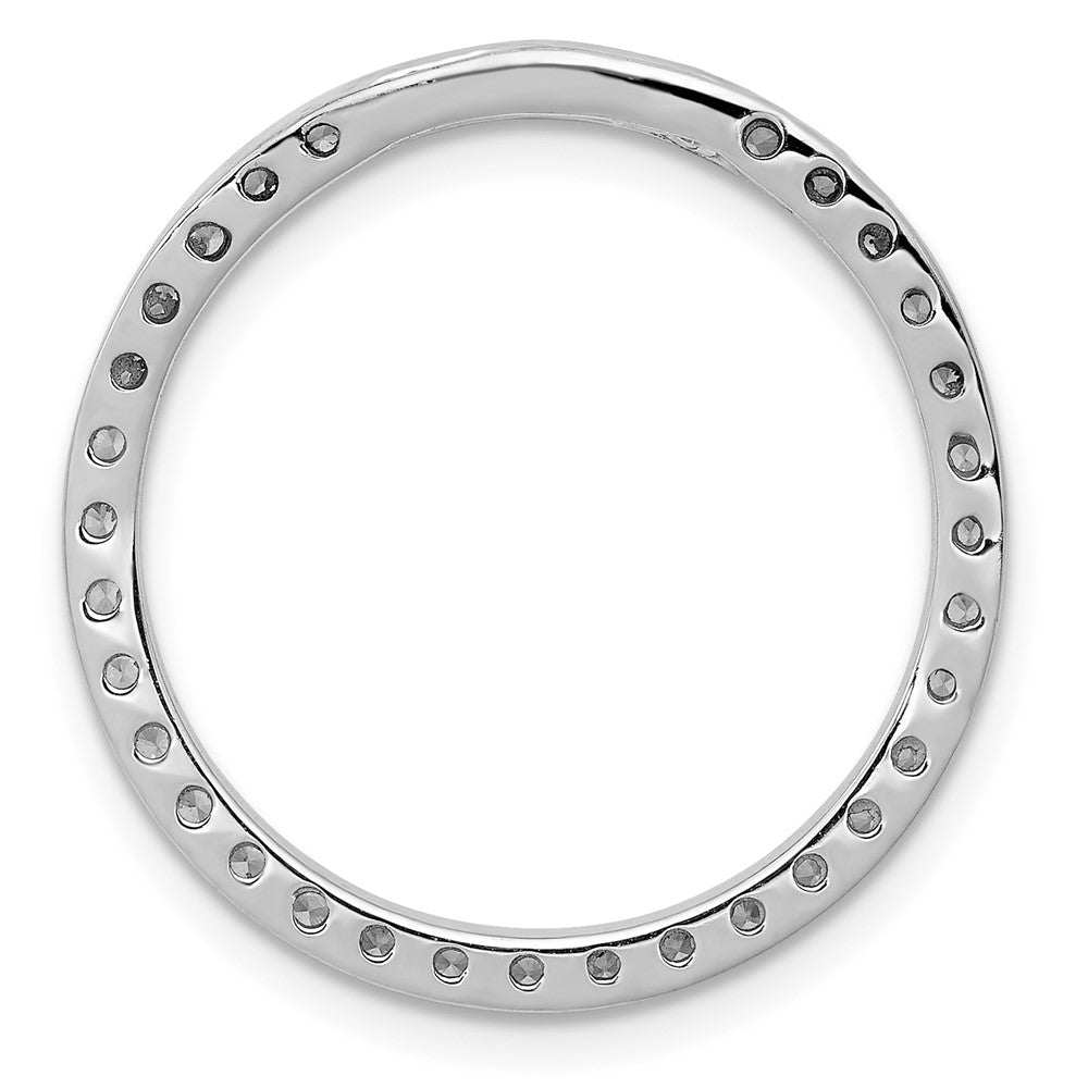 14K Weißgold 3/4ct. Echt Diamant Kreis Kette Anhänger