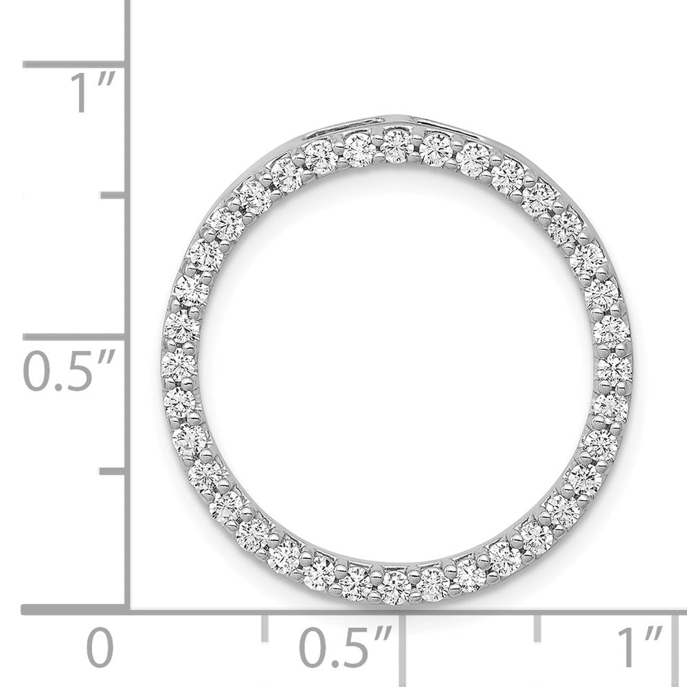 14K Weißgold 3/4ct. Echt Diamant Kreis Kette Anhänger