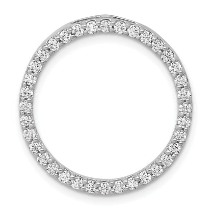 14K Weißgold Kreis-Kettenanhänger mit 0,75 ct. im Labor gezüchteten Diamanten VS/SI+ G+