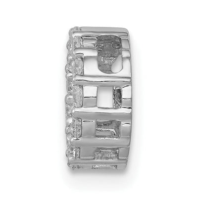 10K Weißgold 1/4ct. Diamant Kreis Kette Anhänger