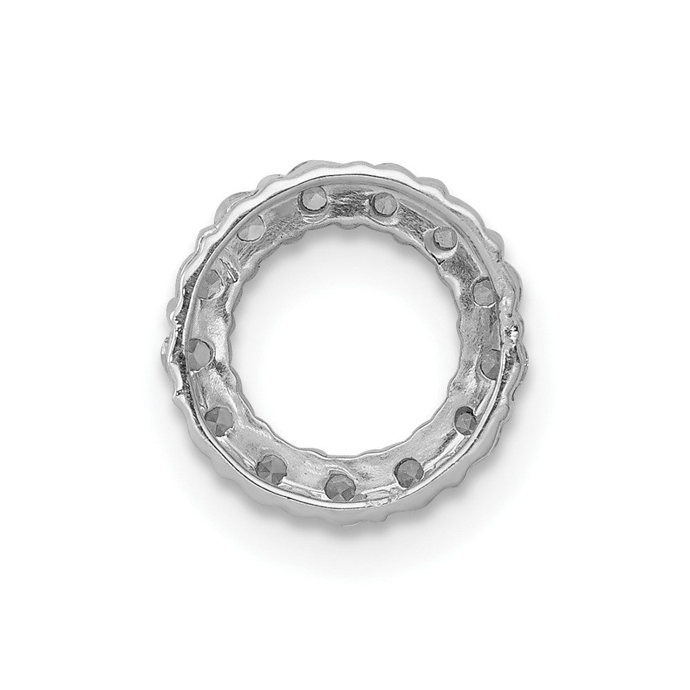 10K Weißgold 1/4ct. Diamant Kreis Kette Anhänger