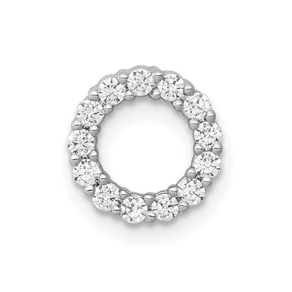 10K Weißgold 1/4ct. Diamant Kreis Kette Anhänger