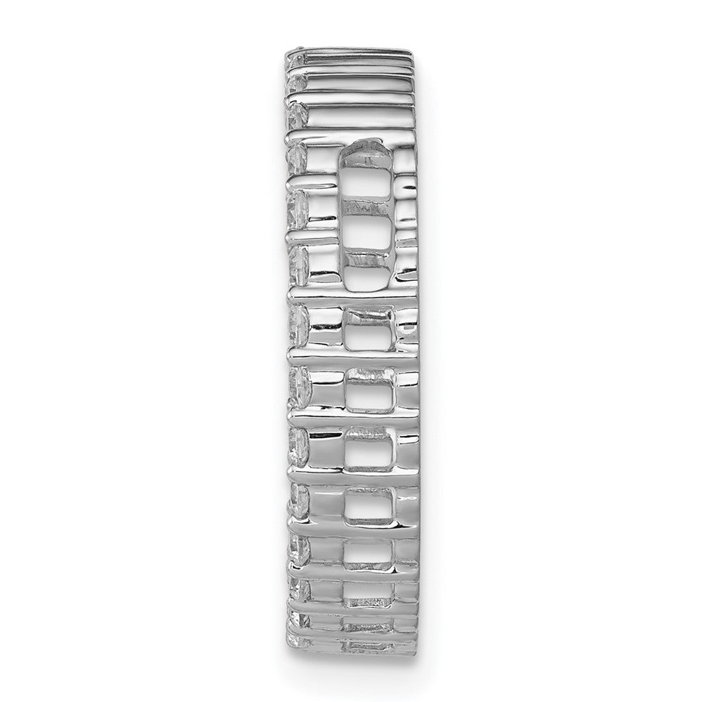 14K Weißgold 5/8ct. Echt Diamant Kreis Kette Anhänger